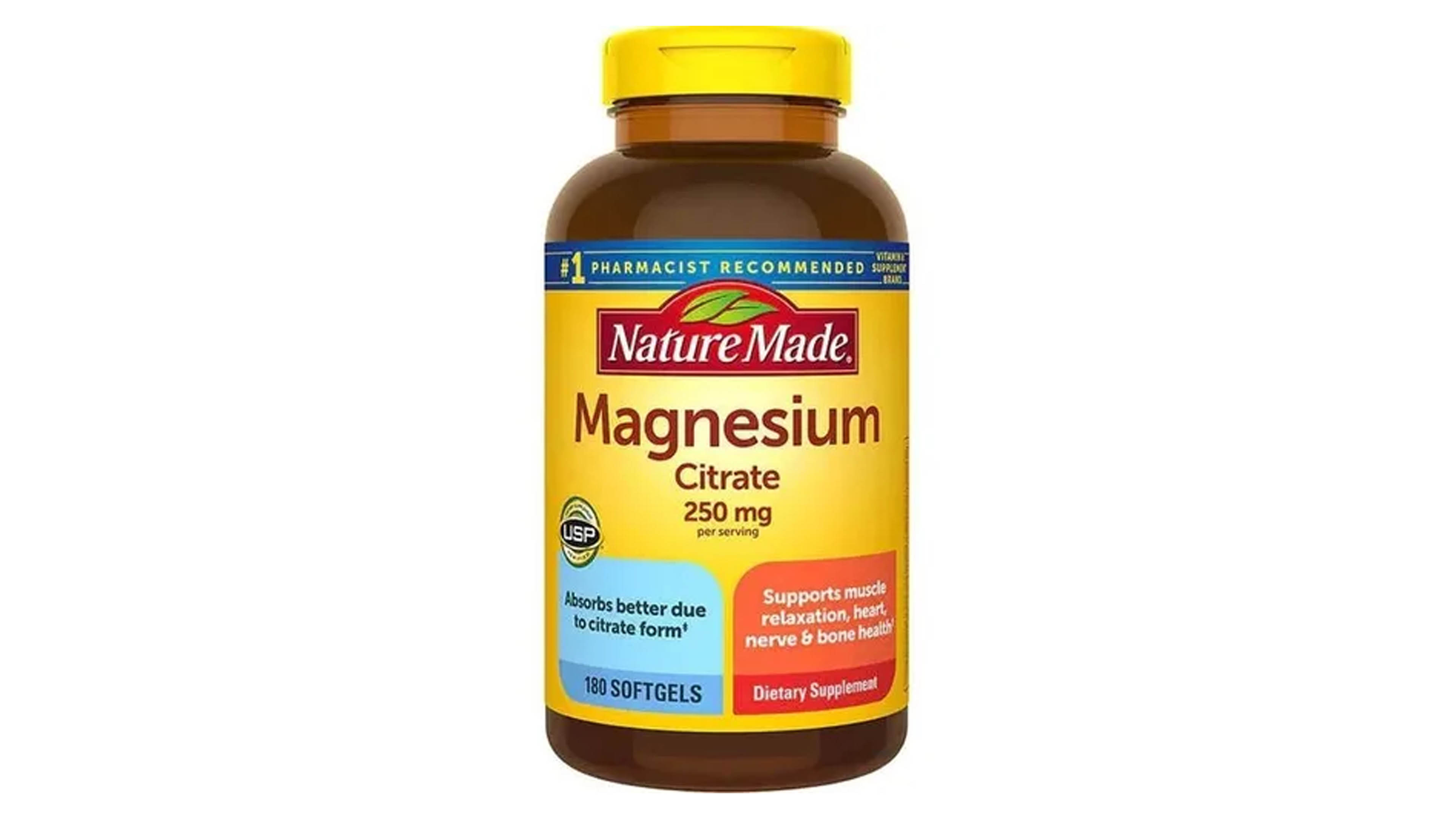 Citrato De Magnesio 250mg Nature Made 180 Sofgels