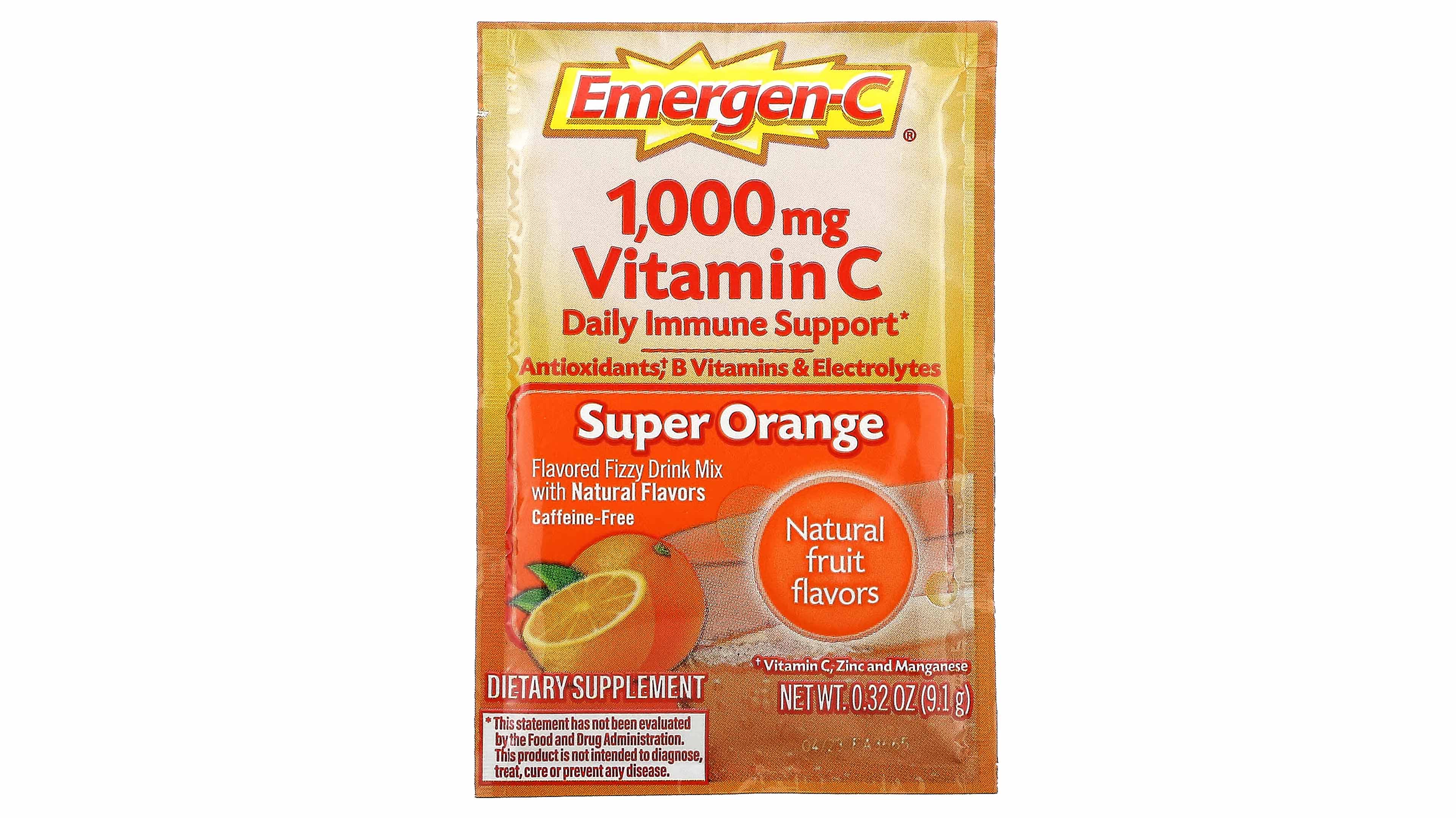 Antioxidantes + Electrolitos Emergen-c Vitamina C Y B 30 Sobres Sabor Naranja