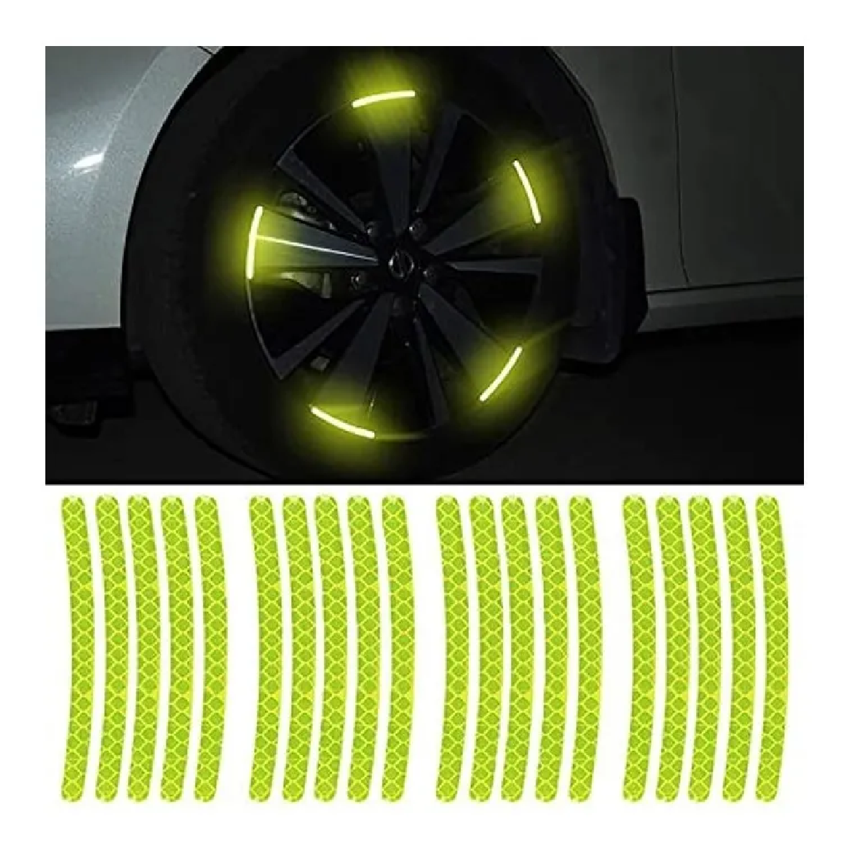 Pegatina Cintas Tiras Reflectivas Para Rin De Motos Coche Flourecente