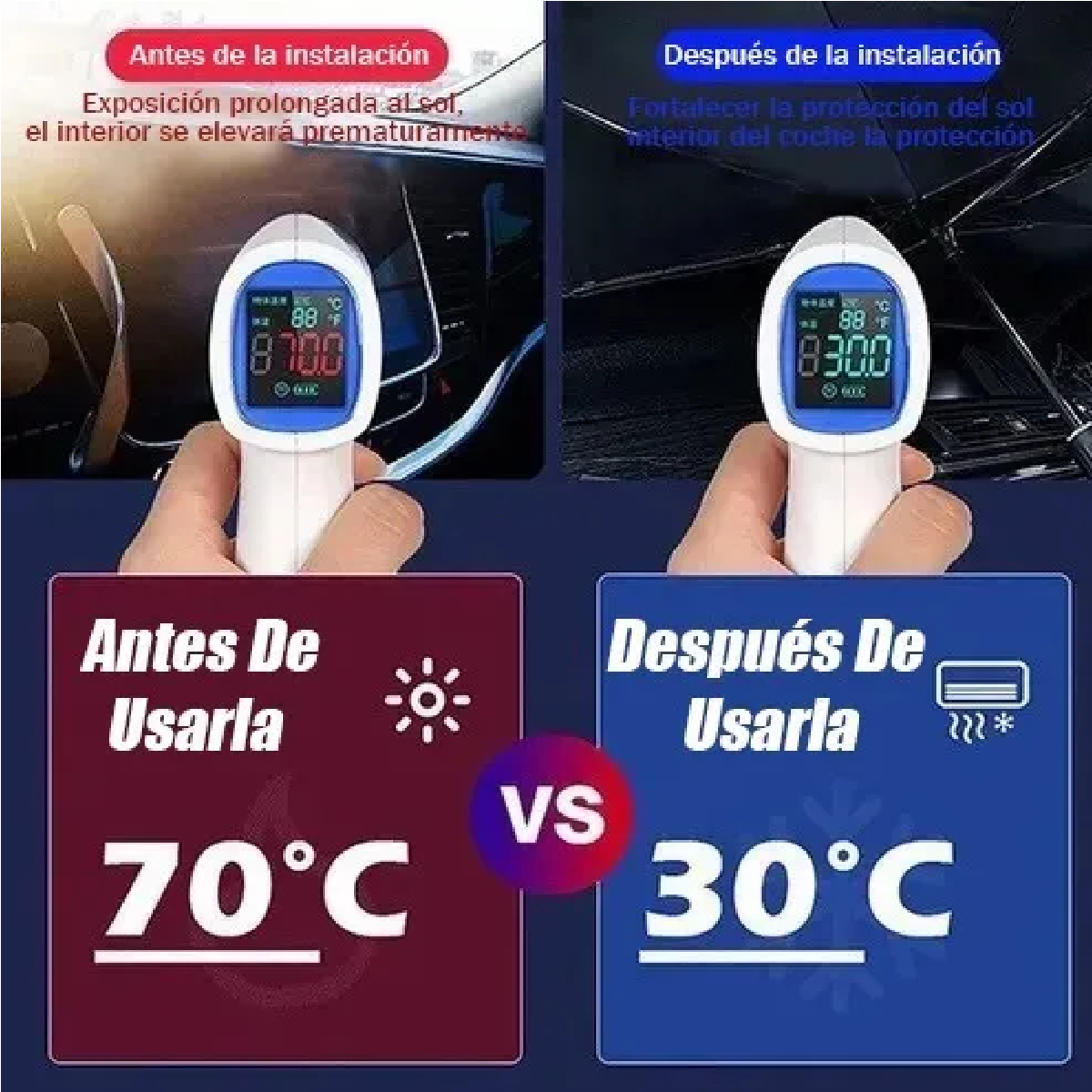 Tapasol Parabrisas Cubre Sol Para Coche Cortinas