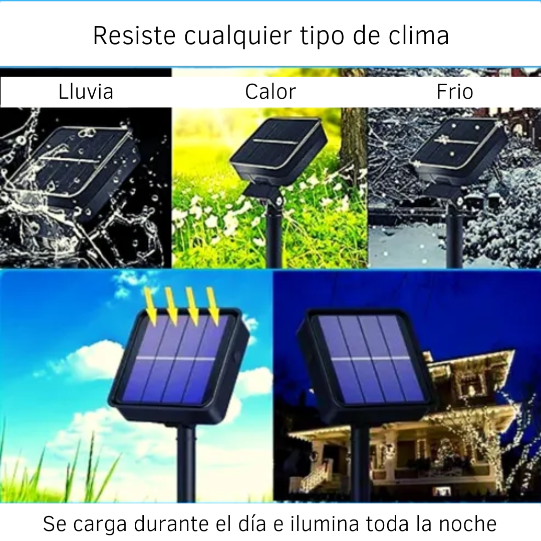 Luces Led solares Tira led decorativa exterior impermeable 2 rollos de 10 metros DOSYU 