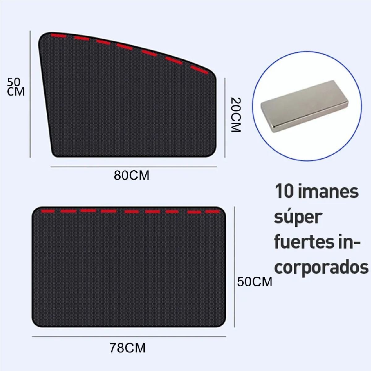Coche Parasoles Cubre Sol Auto Ventana Universal 4 Piezas