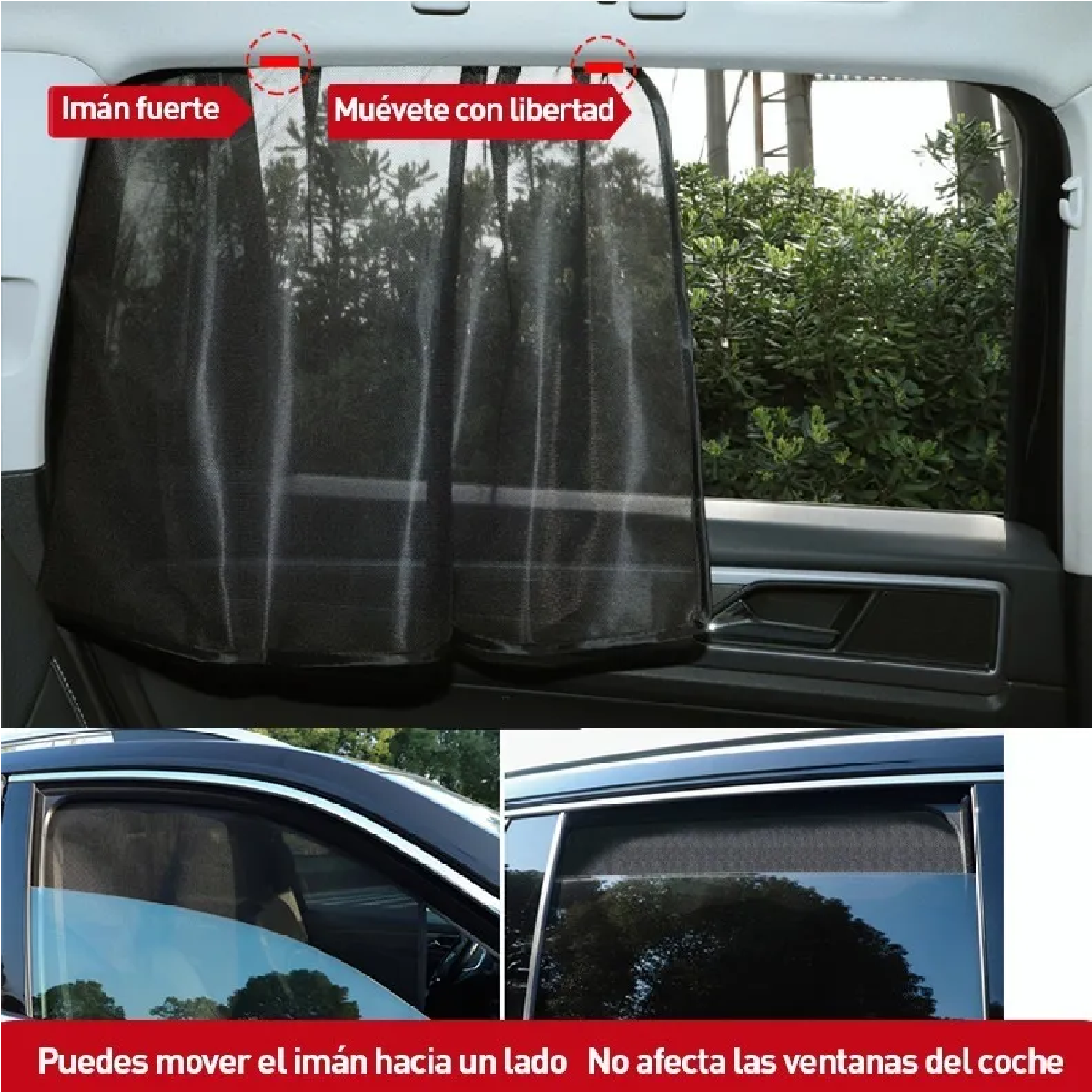 Coche Parasoles Cubre Sol Auto Ventana Universal 4 Piezas
