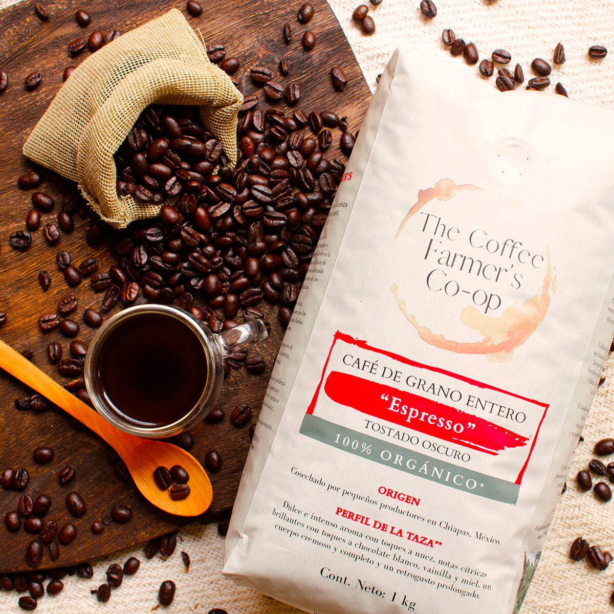 Café Tostado Espresso The Coffee Farmers Co-op 1 Kg