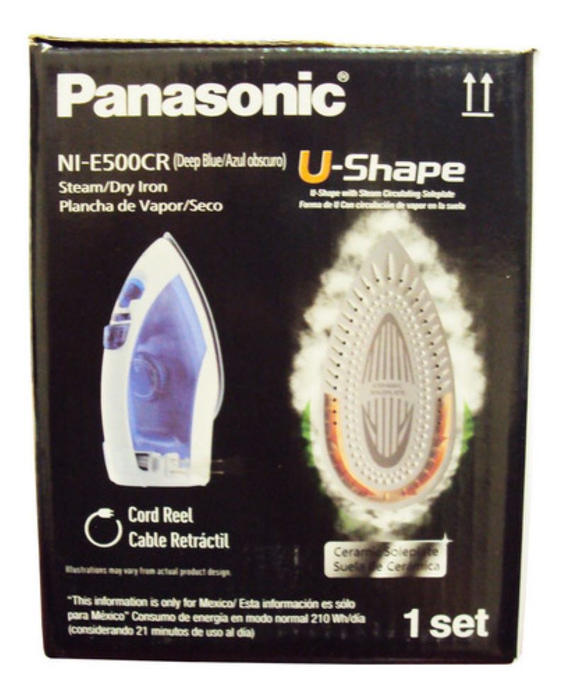 Plancha Panasonic NI-E500CR Suela en Forma de U para Circular el Vapor