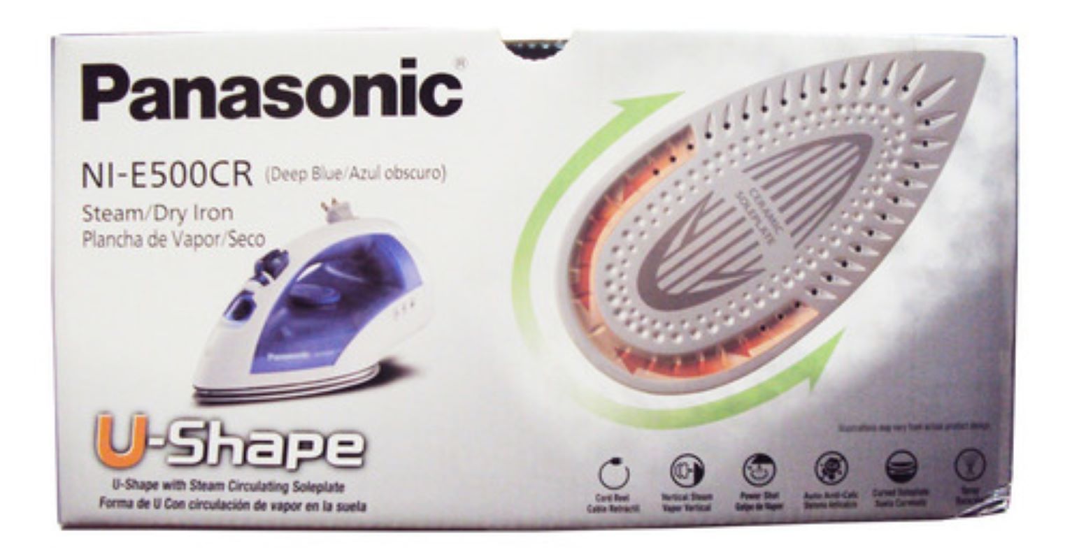 Plancha Panasonic NI-E500CR Suela en Forma de U para Circular el Vapor