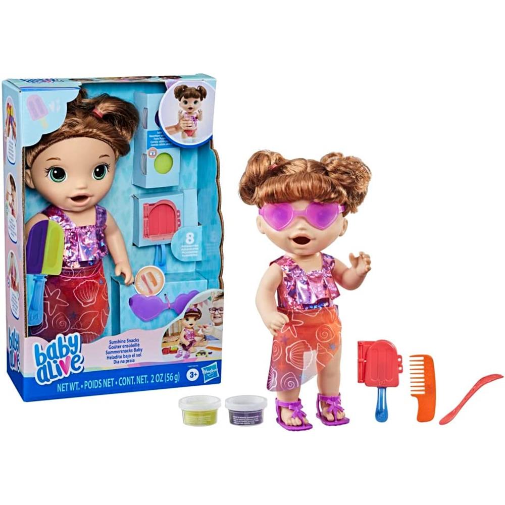 Baby Alive Heladito Bajo El Sol Castaña Sunshine Snakcs 30cm