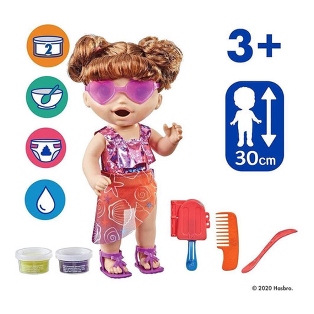 Baby Alive Heladito Bajo El Sol Castaña Sunshine Snakcs 30cm