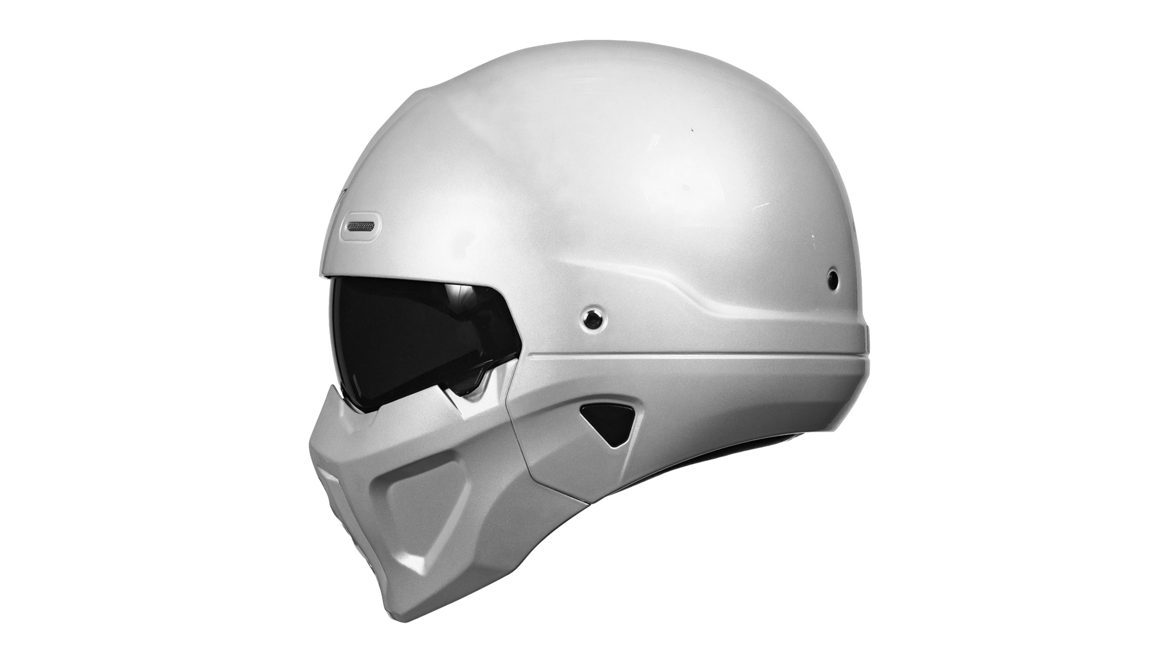 CASCO KOV SPECTRUM BLANCO BRILLANTE MODULAR PARA MOTO CERTIFICADO DOT 