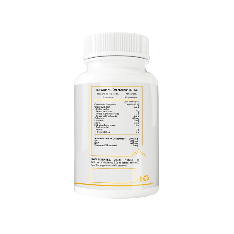 Suplemento Alimenticio Omega 3/Aceite Salmon 1000mg 120 capsulas Cyclon