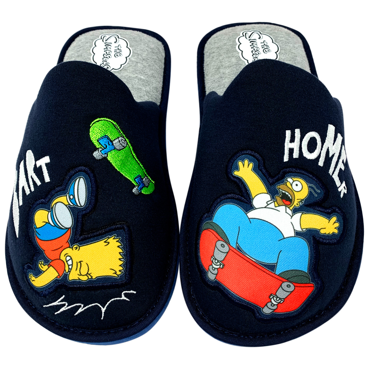 Pantufla Simpson Patineta Color Azul Para Caballero