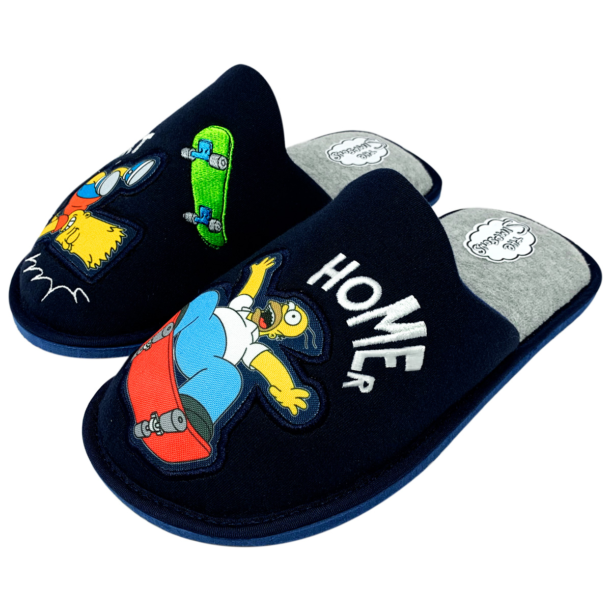 Pantufla Simpson Patineta Color Azul Para Caballero