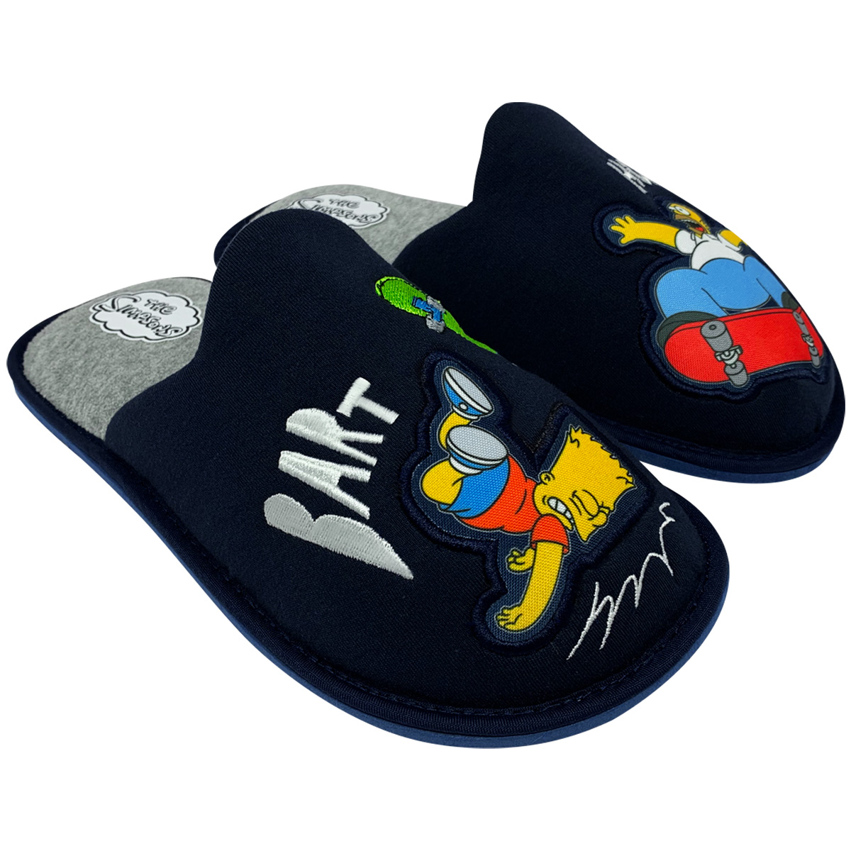 Pantufla Simpson Patineta Color Azul Para Caballero