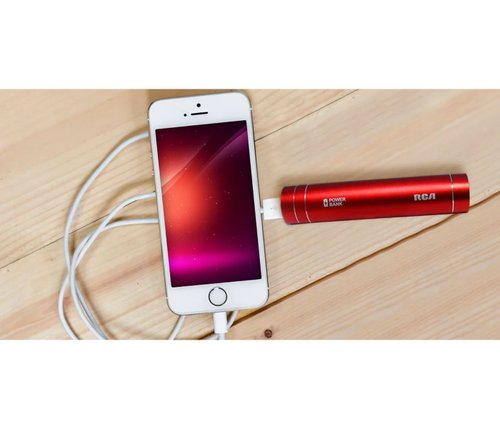 Batería de respaldo p/celular 2600 Mah color rojo marca Rca
