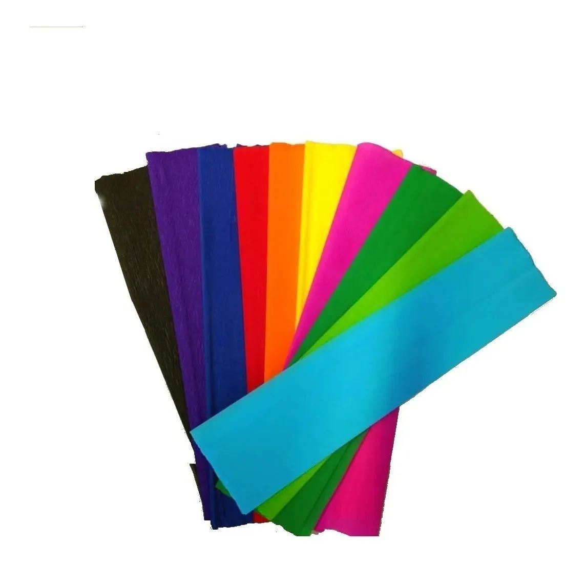 Papel Crepe Neon con 10 Colores Diferentes