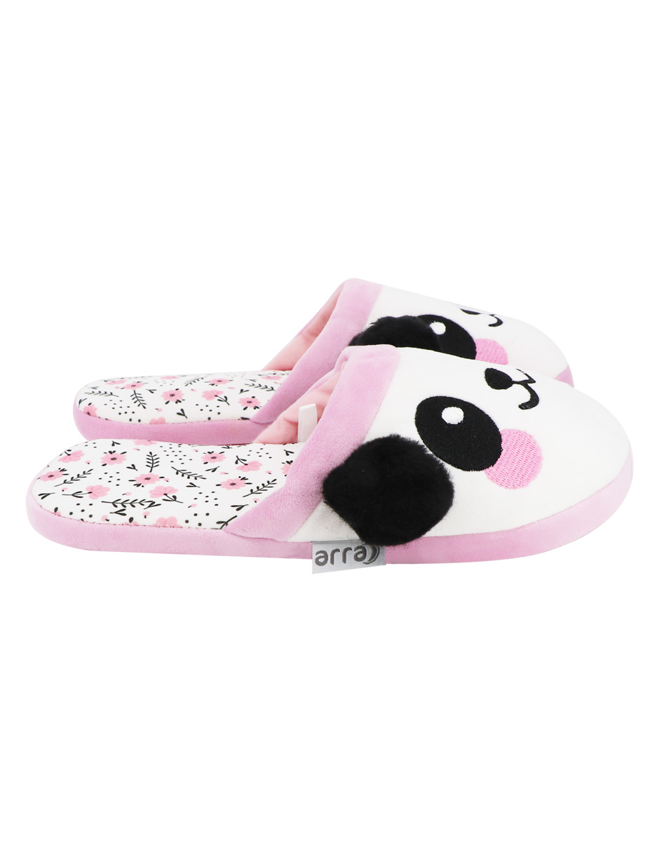 Pantuflas Panda Antiderrapantes Para Dama