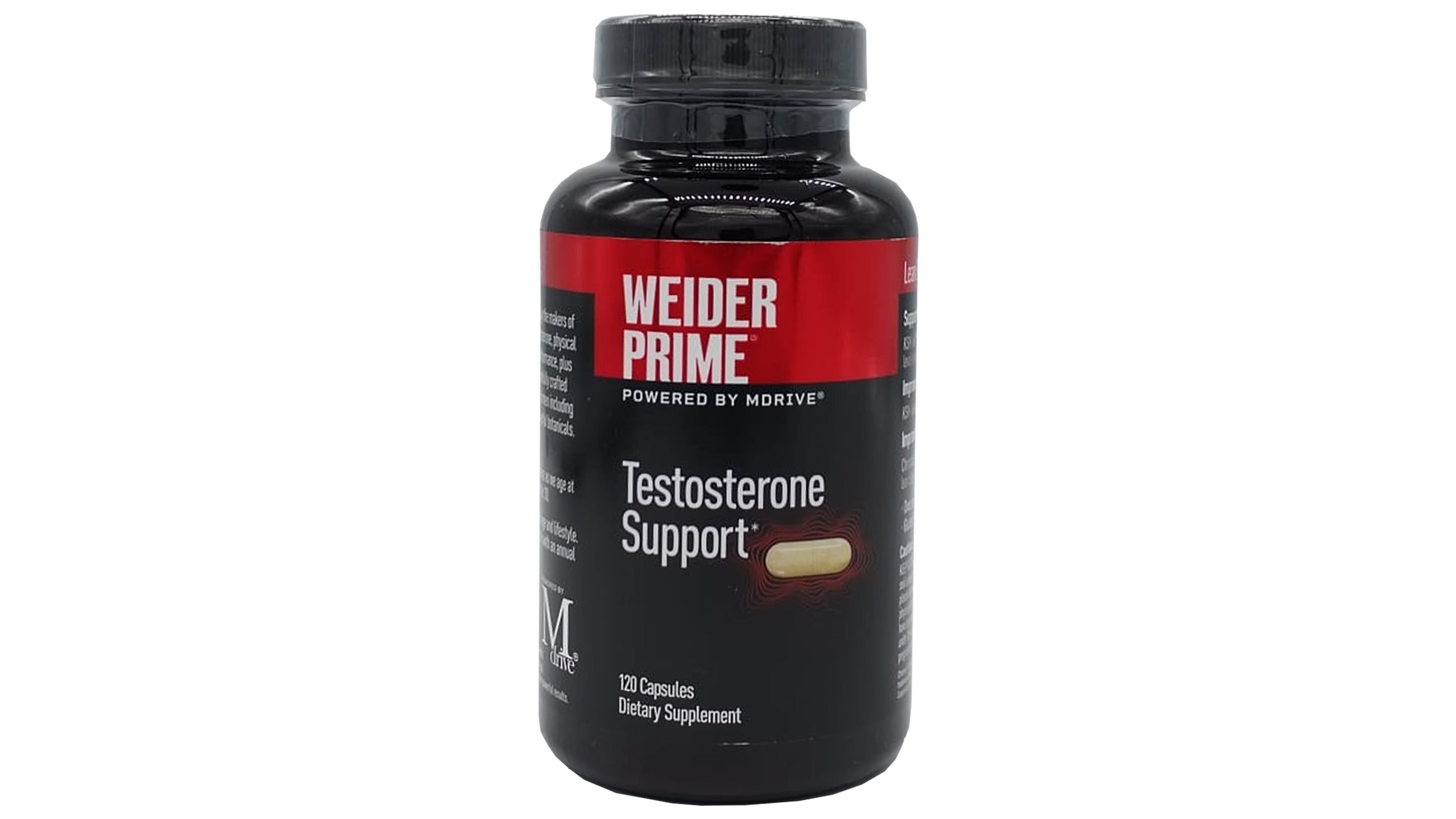 Soporte De Testosterona Hombre Weider Prime 120 Capsulas Con Ashwagandha Ksm66