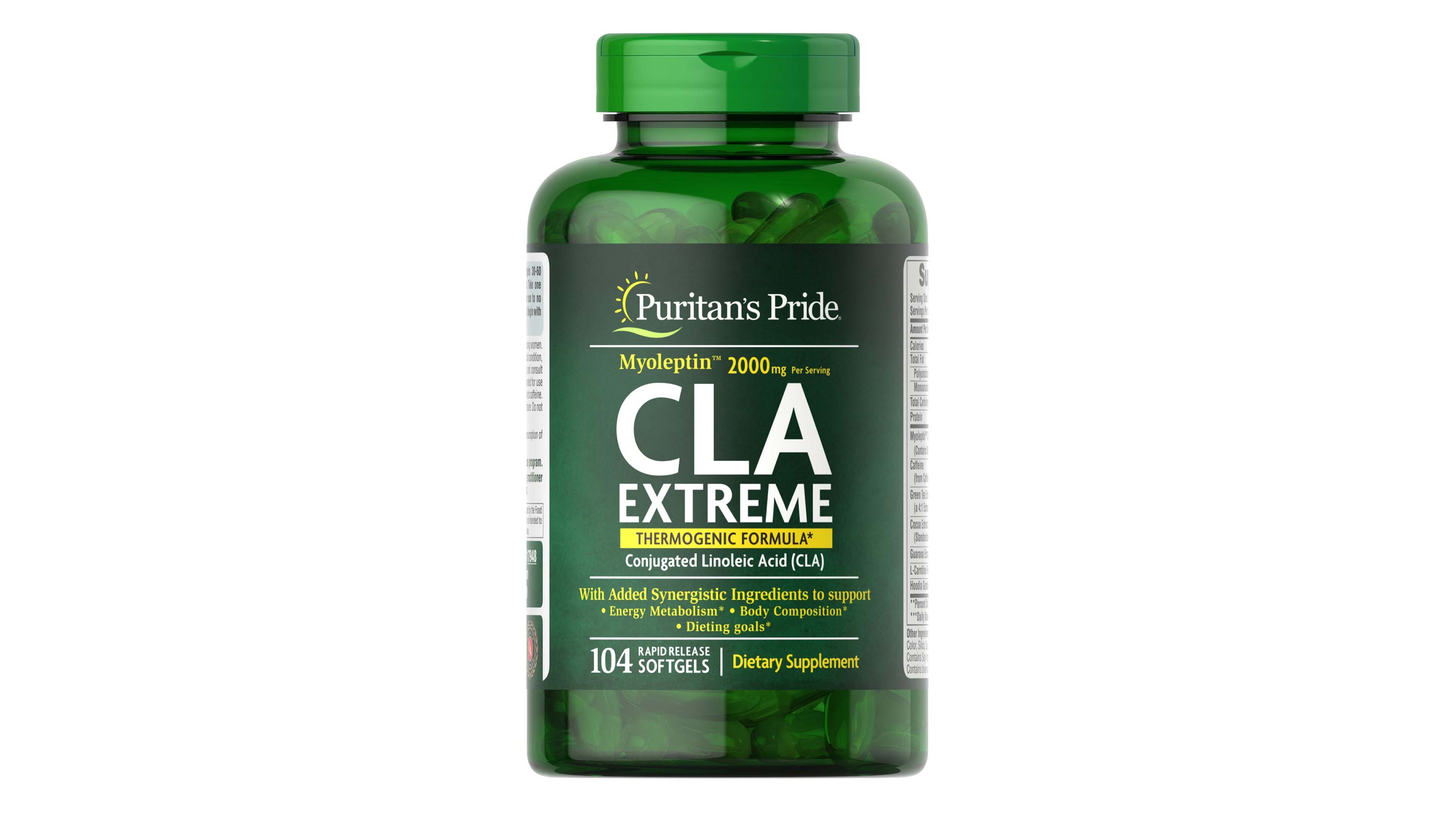 CLA Extreme 1000mg Puritants Pride Myoleptin Aceite de Coco 90 Sofgels