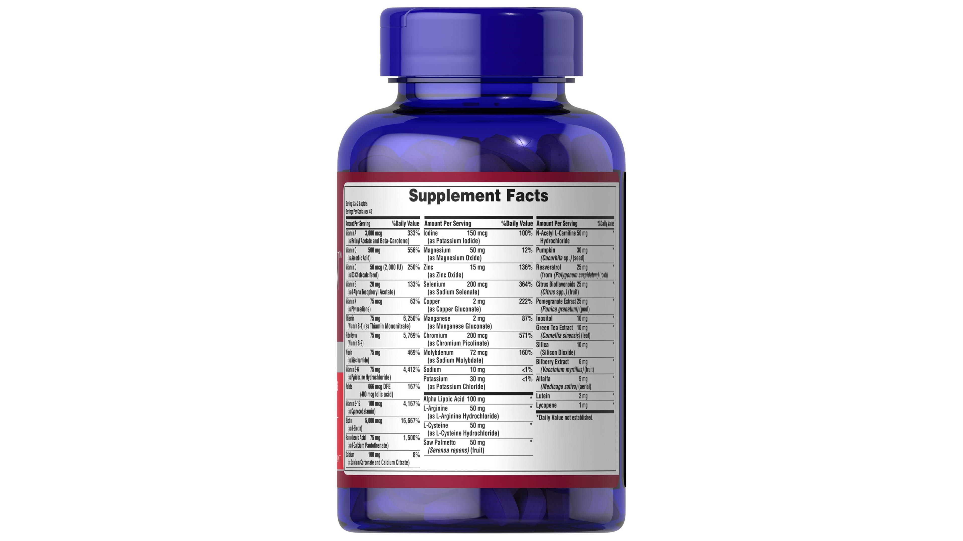 Ultra Man Max Puritans Pride Multivitaminico Hombre Vitaminas Premium 90 Tabletas