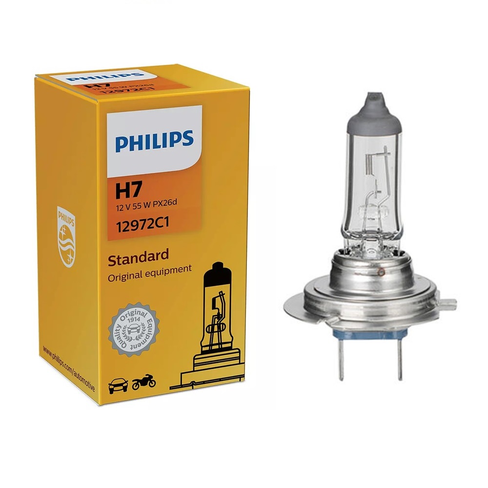 2 Focos Automotrices H7 55w Halogeno Philips