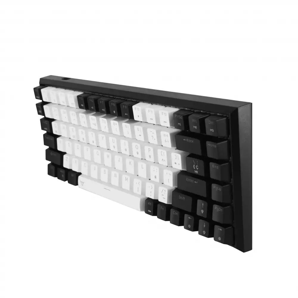 Teclado Gamer Batauro Boskar Mecánico 75% Switch Blue Bluetooth Negro