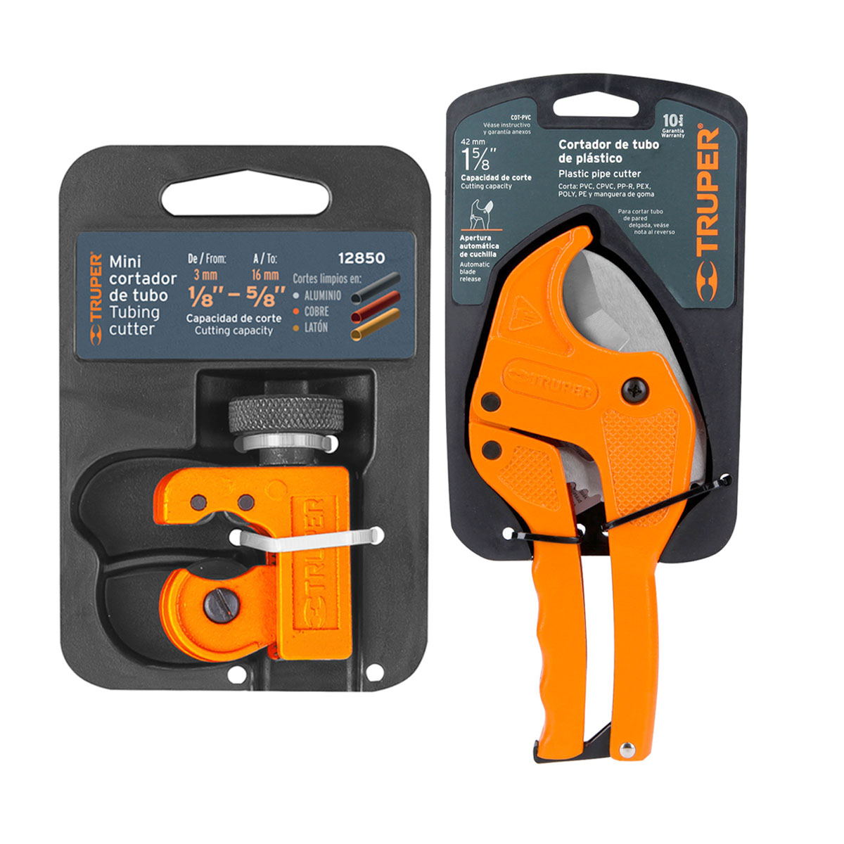 Kit De Herramientas De Cortadores Para Tubos Cobre, Latón, Aluminio y PVC, COT-16-PVC Truper