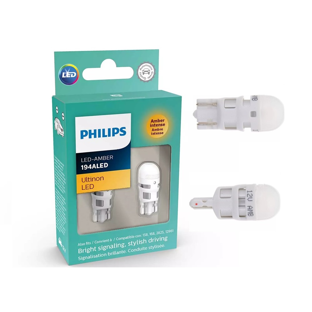 thumbnail image 2 of Philips 168 Ultinon LED Bulb - 6000K Bright White Light, 2-Pack | Upgrade Car Interior & Exterior Lights 2 of 14