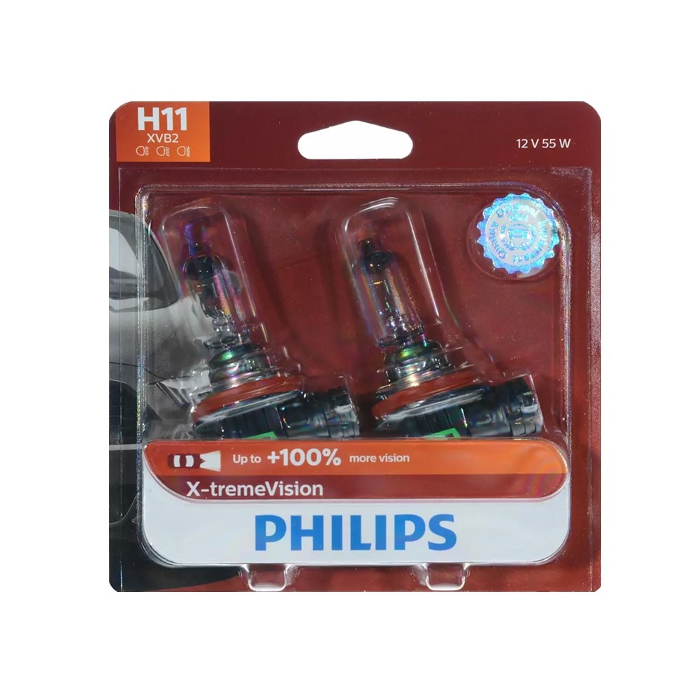 Focos H11 Philips Xtreme Vision 12v 55w 100% Mas Iluminación