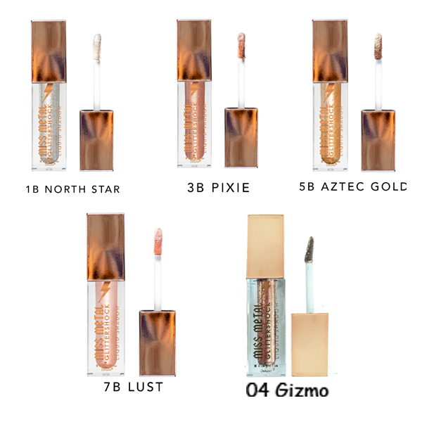Kit de Sombras Líquidas Miss Metal 5 Piezas - Italia Deluxe 