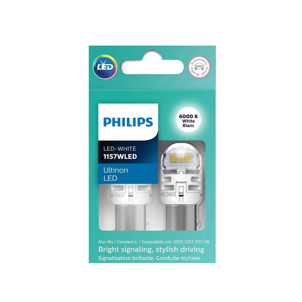 Focos Led 2 Polos Patas Disp Philips 1157, 6000k Original 2 Piezas