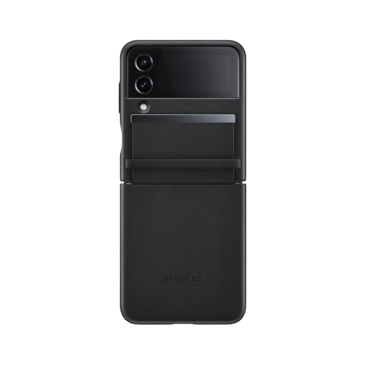 Funda de Piel Samsung Original Flap Leather Cover para Z Flip 4 Color Negro