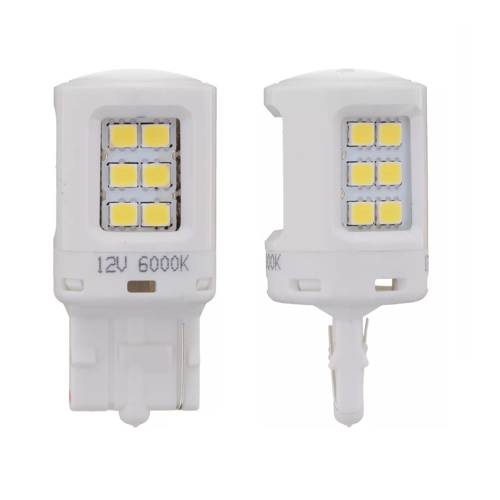 80W LED Turn Signal Bulbs With Resistor Pack - 7440 6000K White (2 Bulbs) - CANbus Compatible