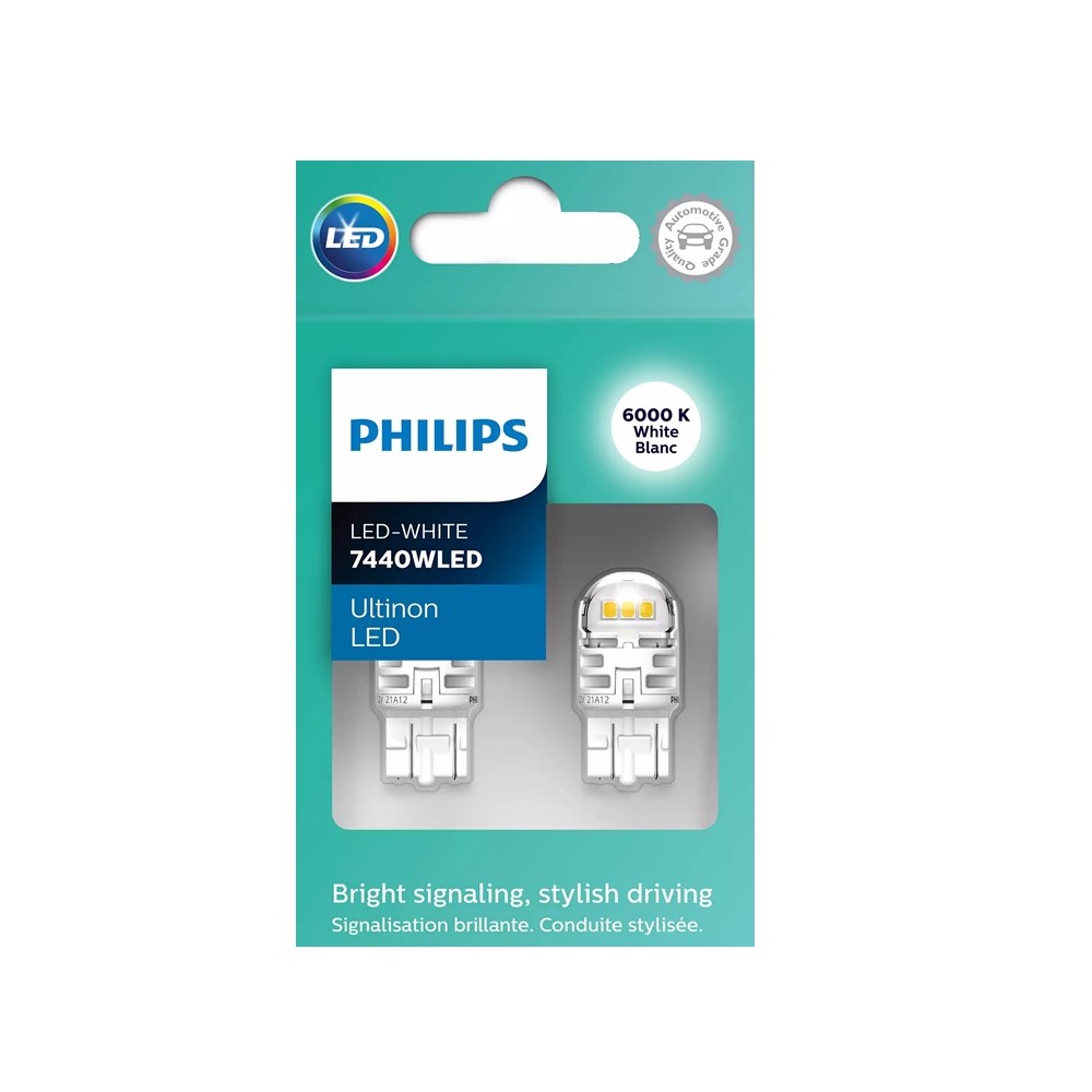      Kit Focos Led 7440 Philips 6000k 8 Años 2 Focos Original