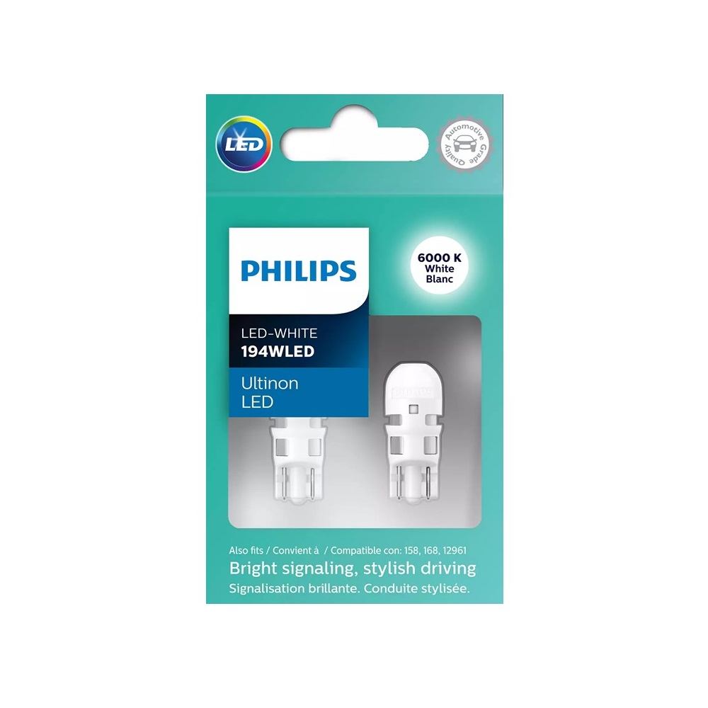      Kit Focos Led 158 168 194 Philips Ultinon Led 6000k Blanco