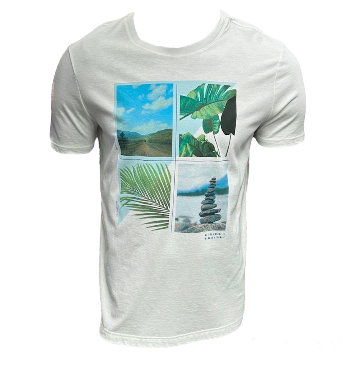 Playera Banana Republic Arte y Naturaleza Color Blanco Para Hombre 