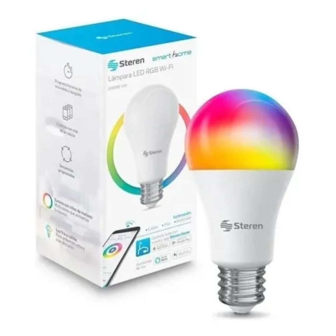 Foco Led Steren 10w Focos Inteligentes Rgb Wifi Bombilla Ale