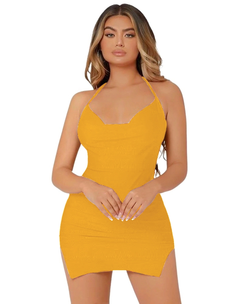 Vestido Selene ajustado sexy aberturas ligero corto casual