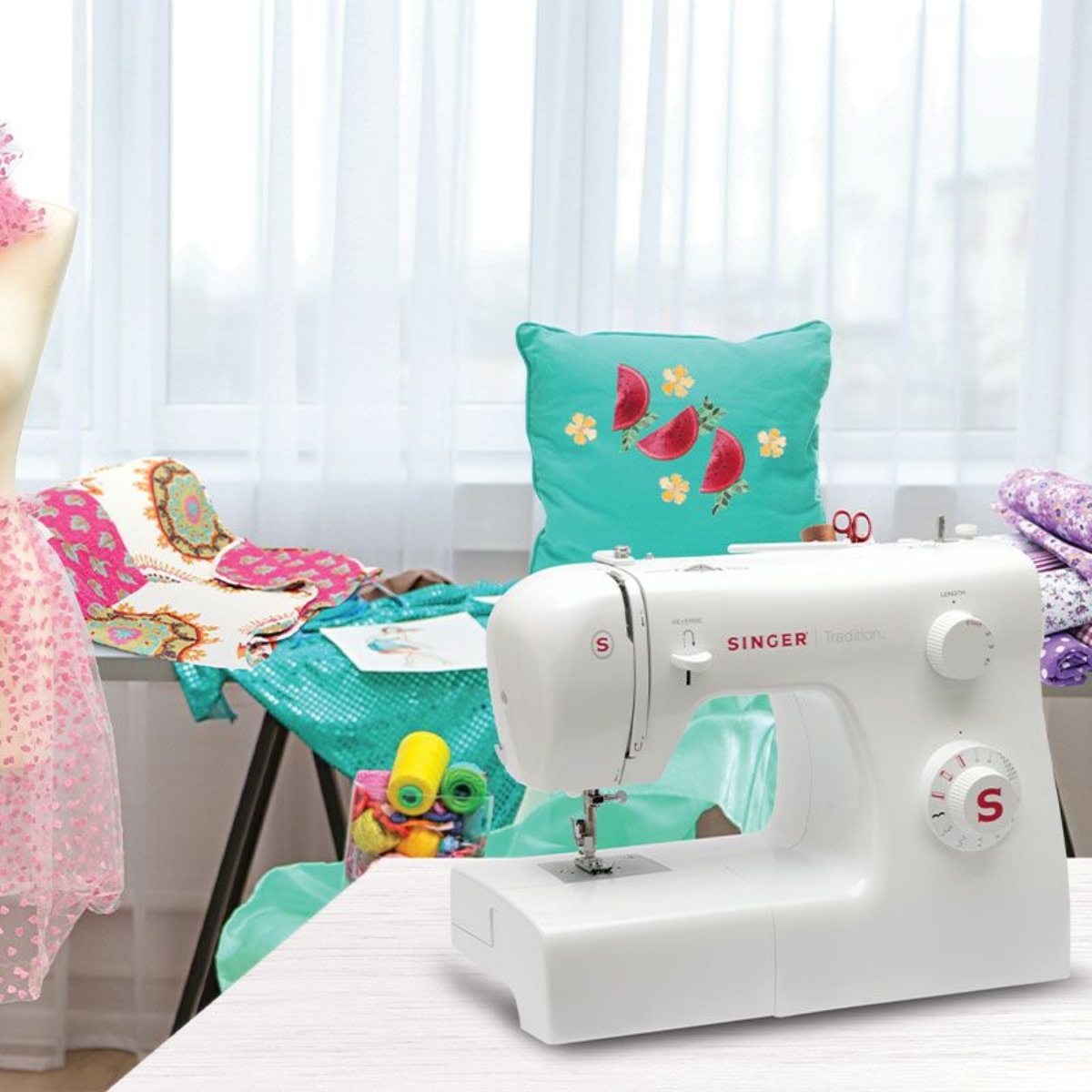 MAQUINA DE COSER SINGER 2250 MECANICA TRADICIONAL ALBY7