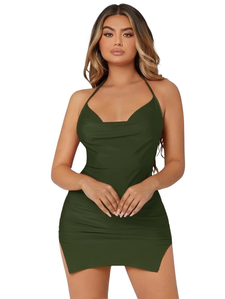 Vestido Selene ajustado sexy aberturas ligero corto casual