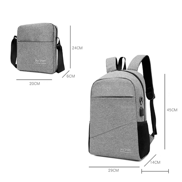 Mochila Antirrobo Incluye Bolsa De Hombro Y Cable Usb