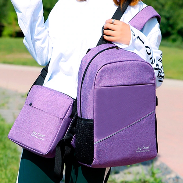 Mochila Antirrobo Incluye Bolsa De Hombro Y Cable Usb