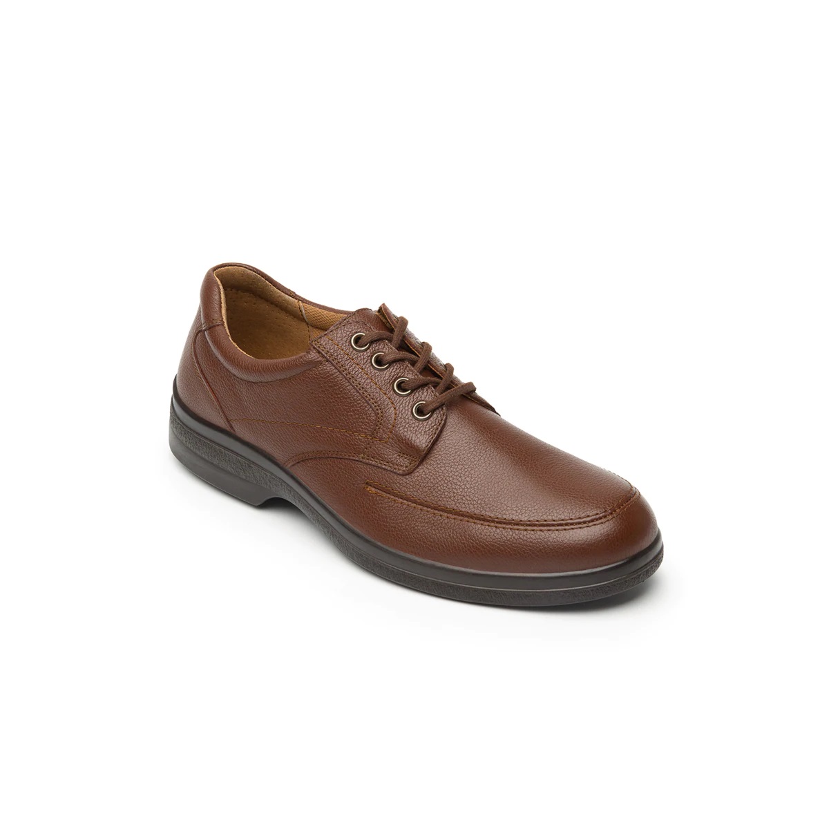 Zapato Hombre Derby Plain Toe Flexi Marcel 91607 De Piel Café Diseño Liso