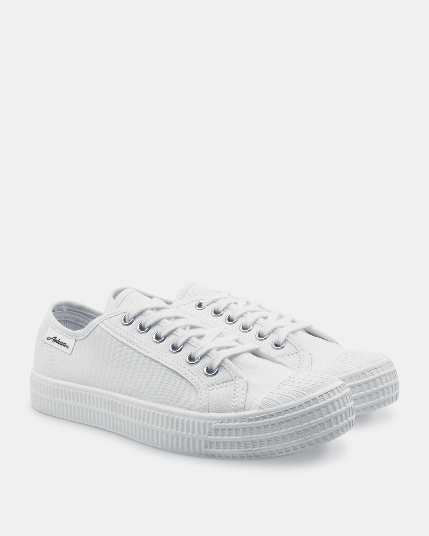 Tenis de Tela Blanco Con Agujeta Para Mujer Ankaa 1201