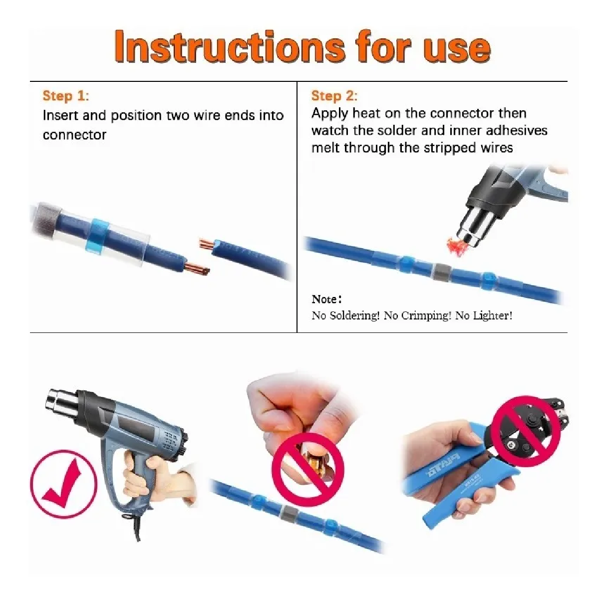 Kit 300 Terminales Aisladas Conectores Para Cable Eléctrico