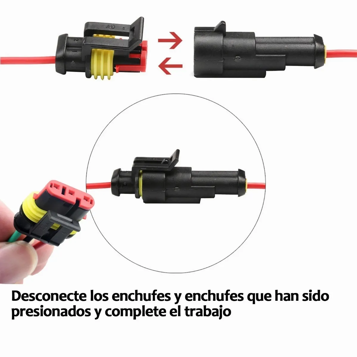 Set Conector Impermeable Automotriz Hid Cable A Enchufe Terminal 352 Pzas