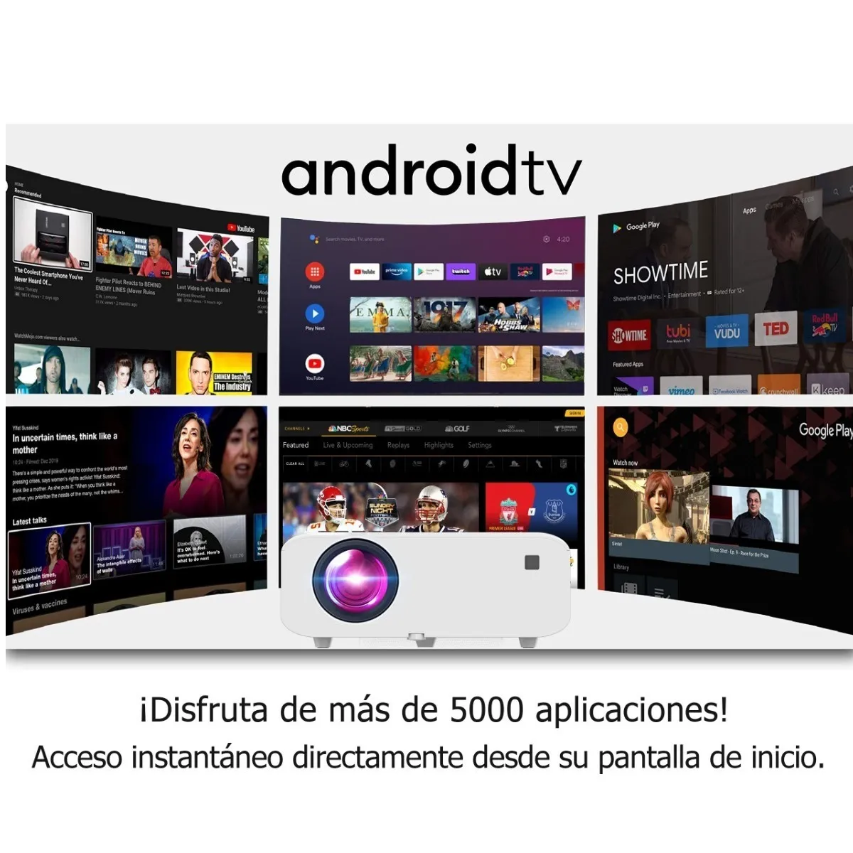 Proyector Android Portatil Wifi Mini Led Hd Bluetooth