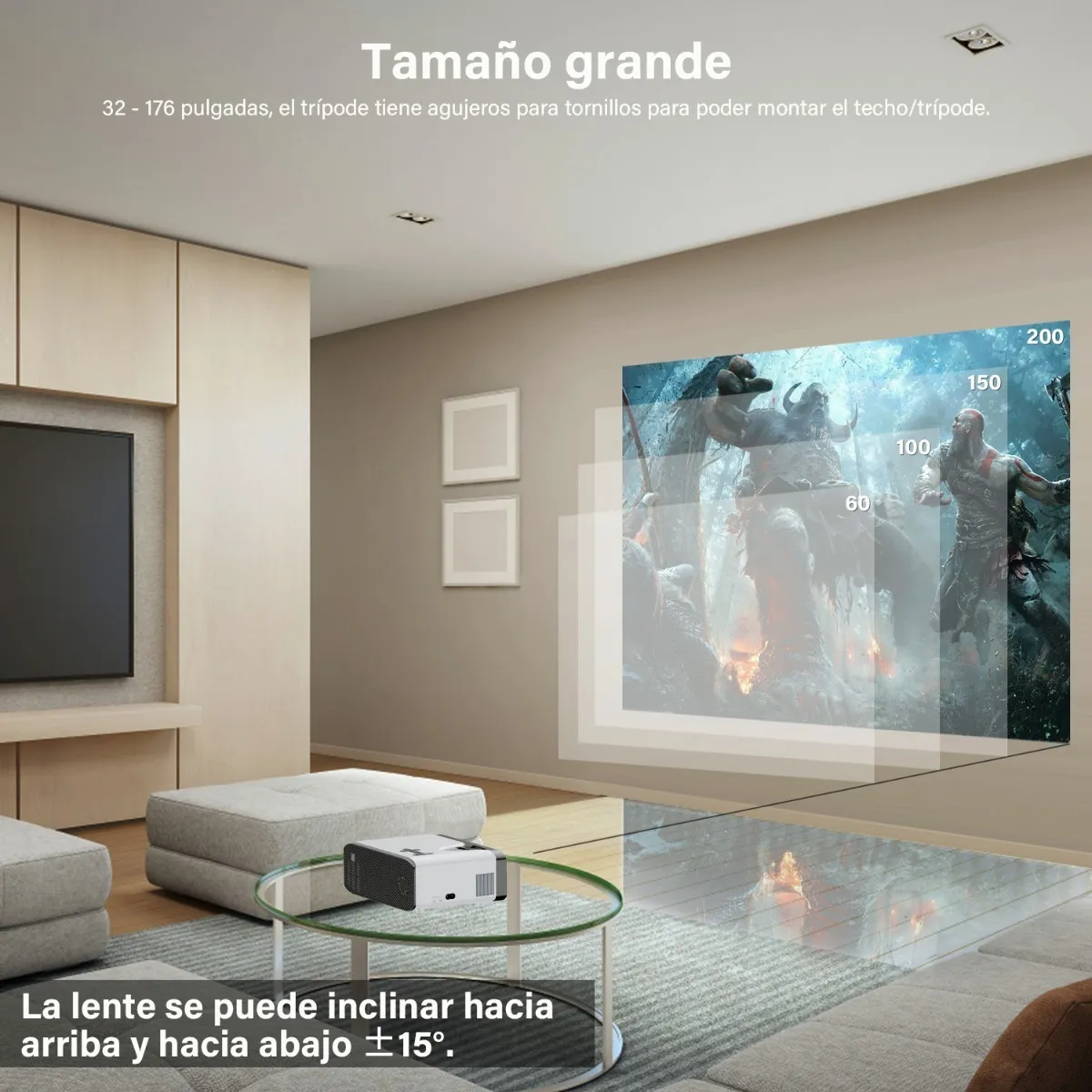 Proyector Wifi 4000lm 1080p Portatil Bluetooth Full Hd Mini