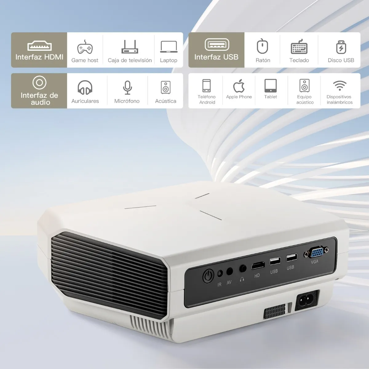 Proyector Led Full Hd Nativo 1080p 4k Wifi Bluetooth