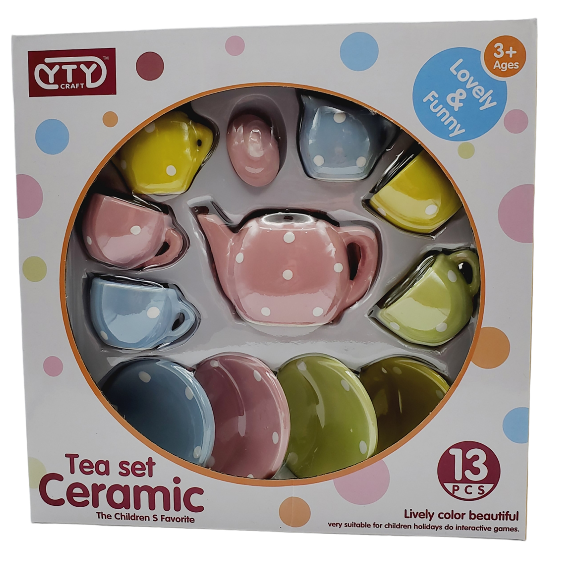 Juego De Mini Té Cerámica 13 Piezas