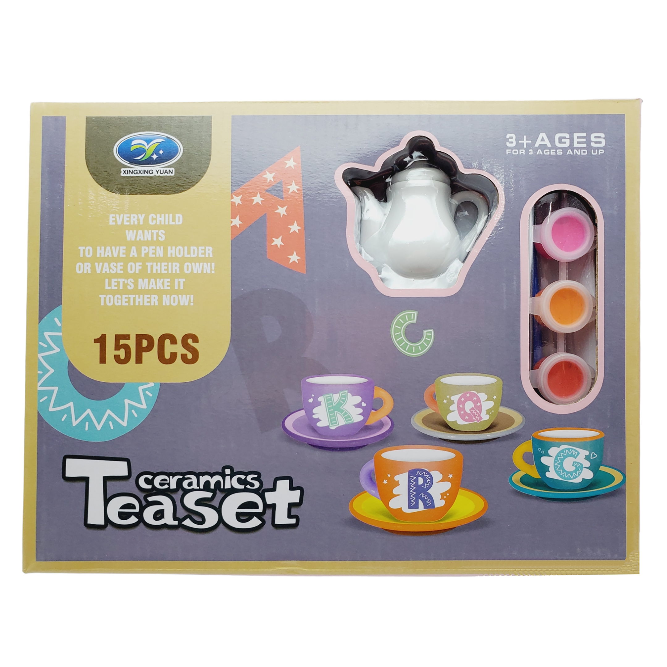 Juego De Mini Té Cerámica 15 Piezas Para Decorar